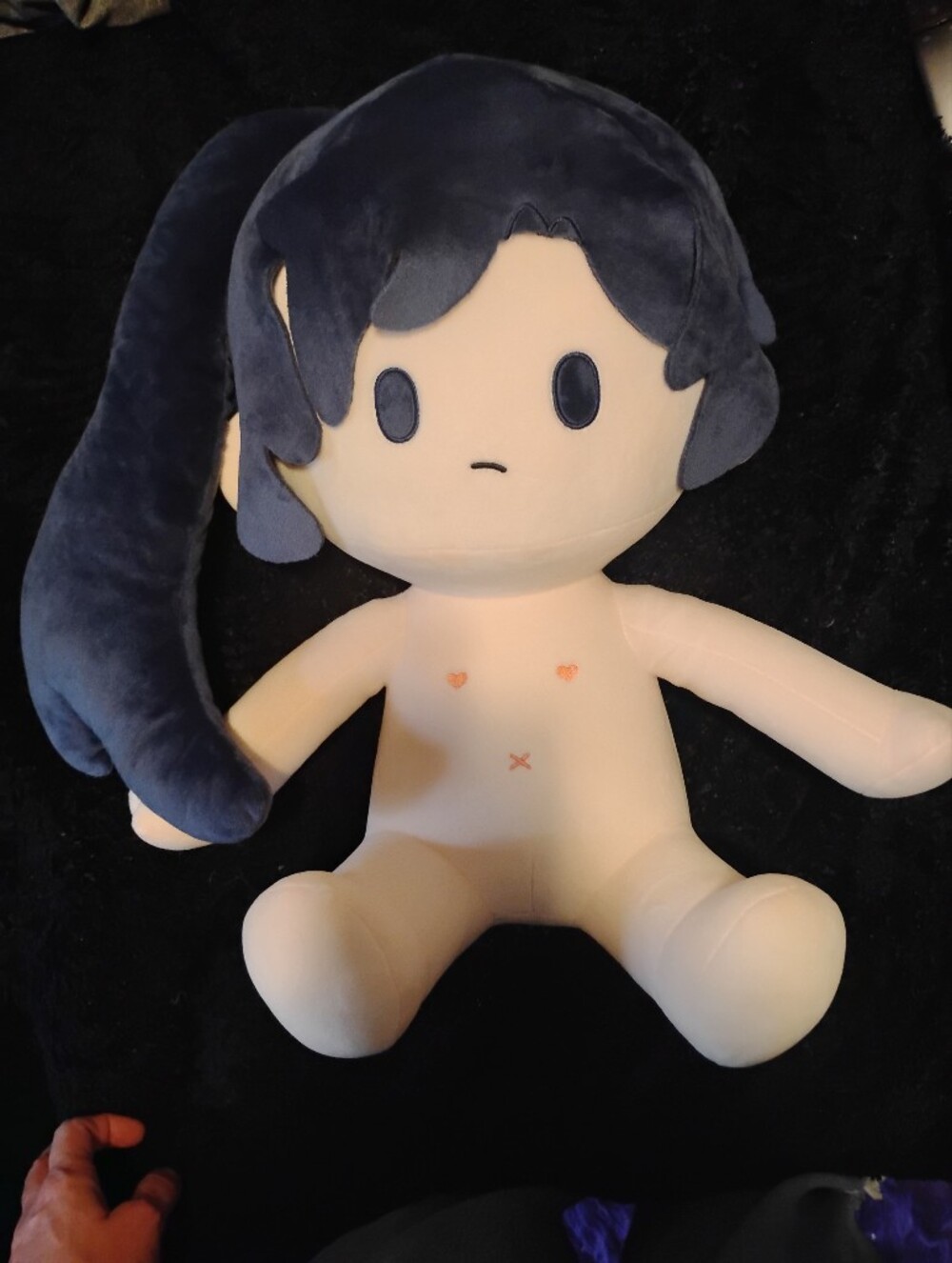 Plush Fantasy Soft Doll - Cream with Navy Accents